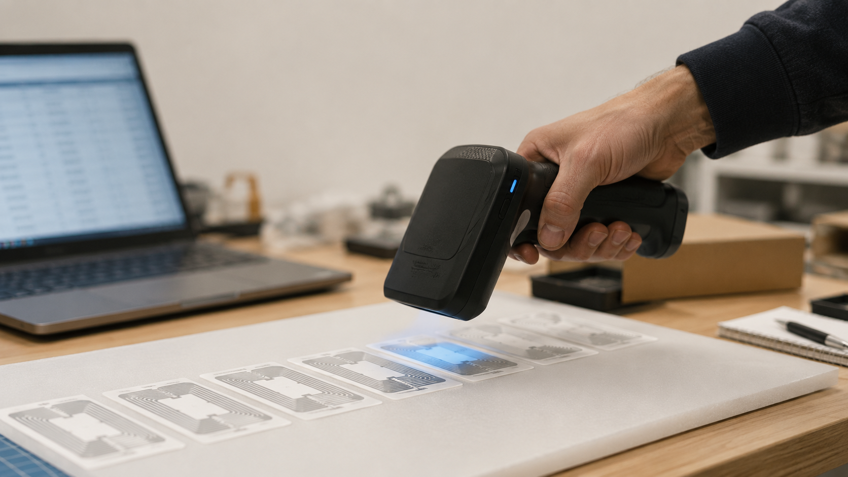 RFID tag durability and read-range testing before a bulk order